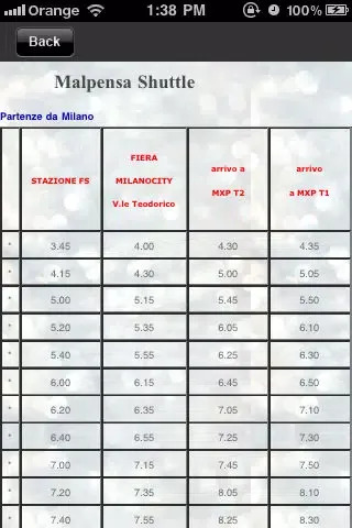 Aeroporto Malpensa Travel App سکرین شاٹس