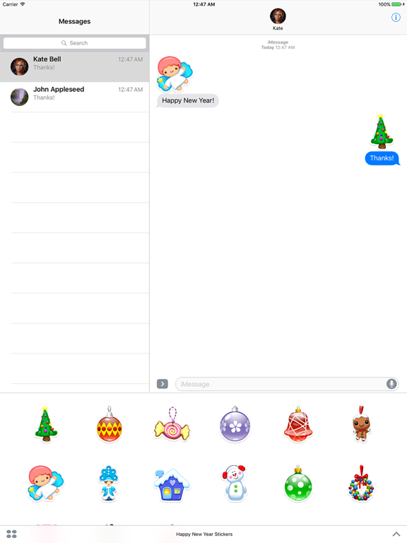 Tangkapan layar Happy New Year Stickers! iPad 