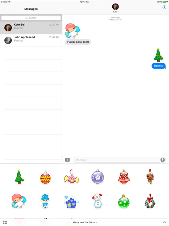 Screenshot di Happy New Year Stickers! iPad 