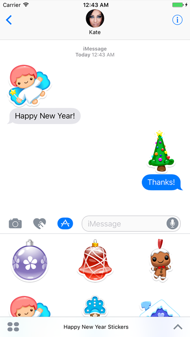 Tangkapan layar Happy New Year Stickers!