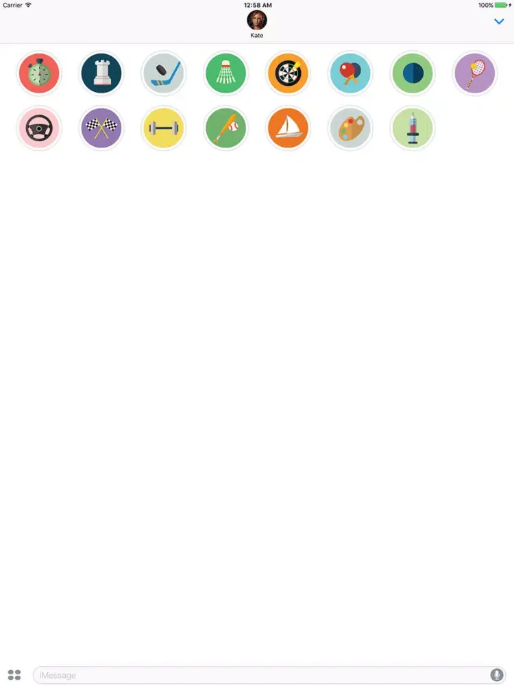 Tangkapan layar Sport Flat Stickers iPad 