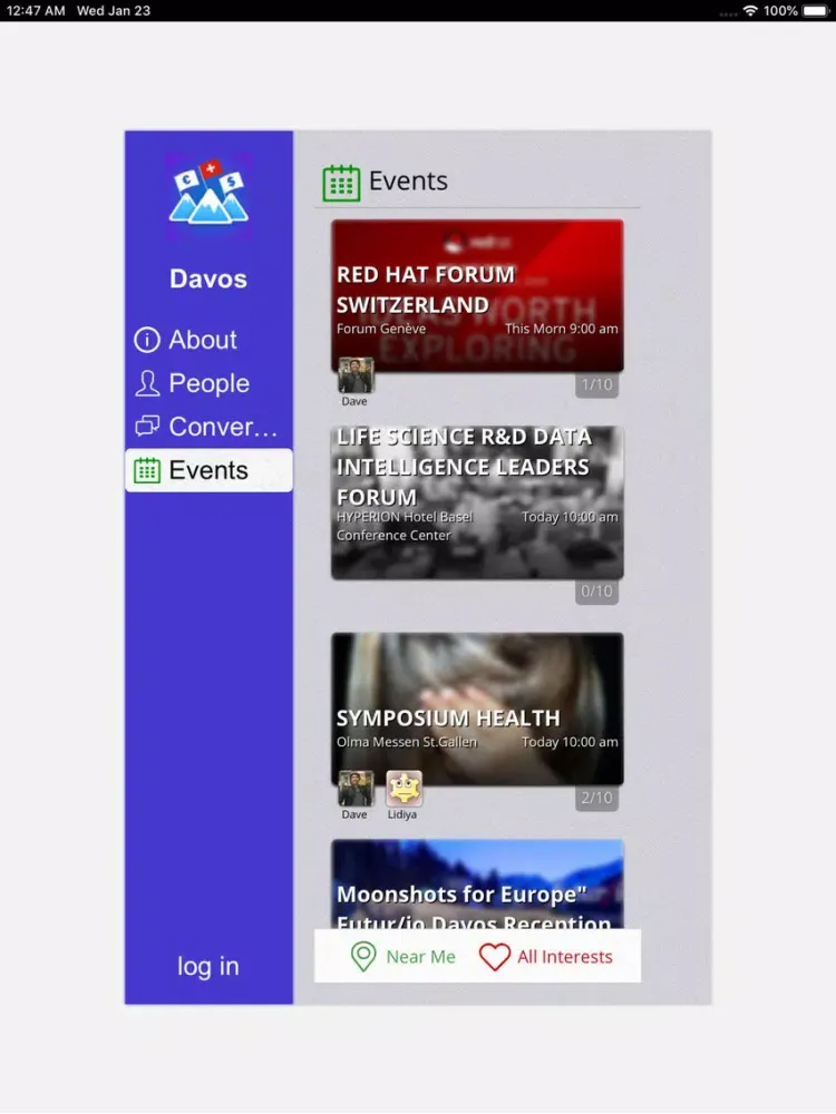 Davos iPad Screenshots