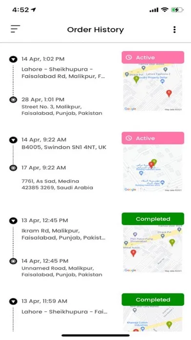 Godelivery Customer Screenshots