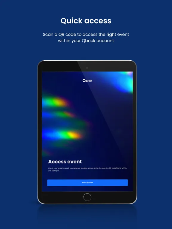 ภาพหน้าจอของ Qbrick Broadcaster iPad 