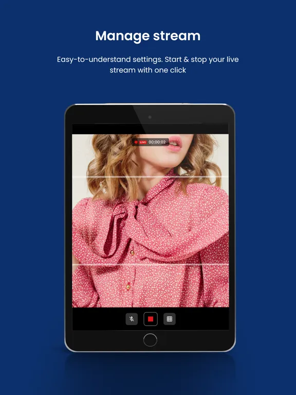ภาพหน้าจอของ Qbrick Broadcaster iPad 