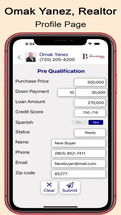 Ảnh chụp màn hình của Omak Yanez, Realtor