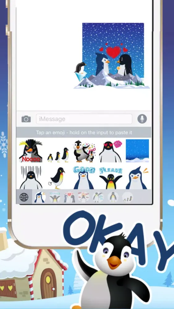 Capturas de tela do Penguins Stickers & Keyboard