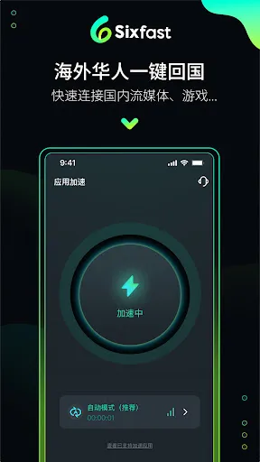 Sixfast-海外回国加速器VPN游戏追剧直播加速 Ekran Görüntüleri