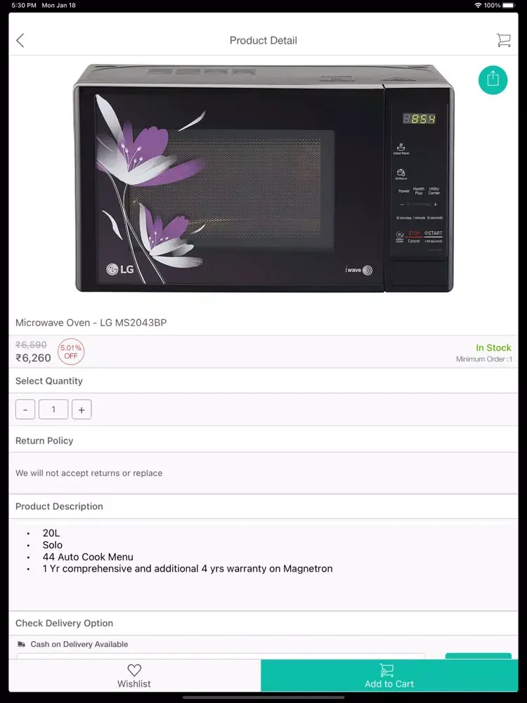 Screenshot di CMS E-CONNECT iPad 