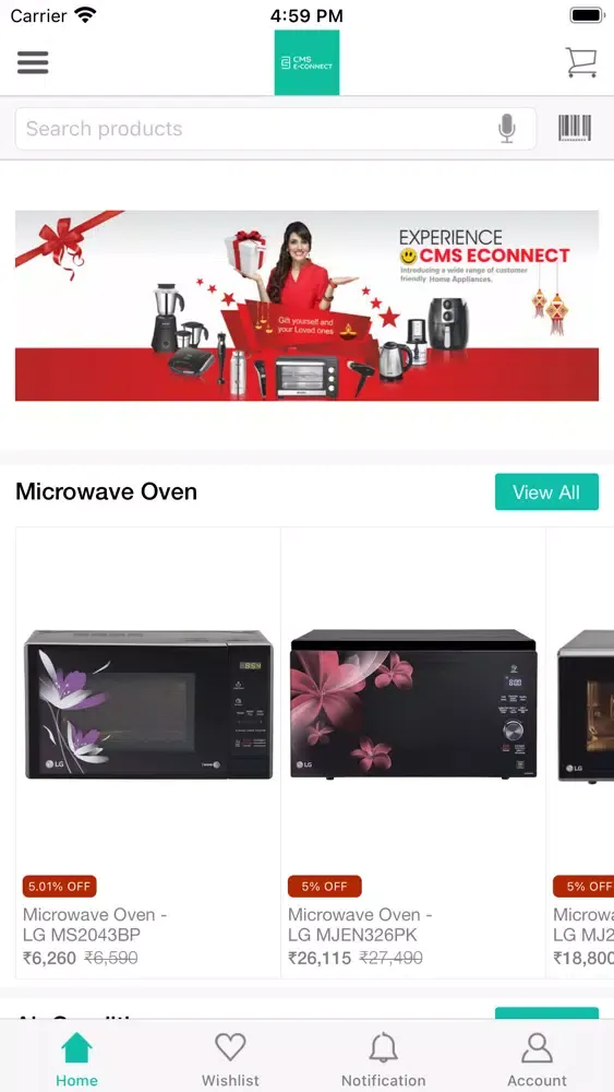 Screenshot di CMS E-CONNECT