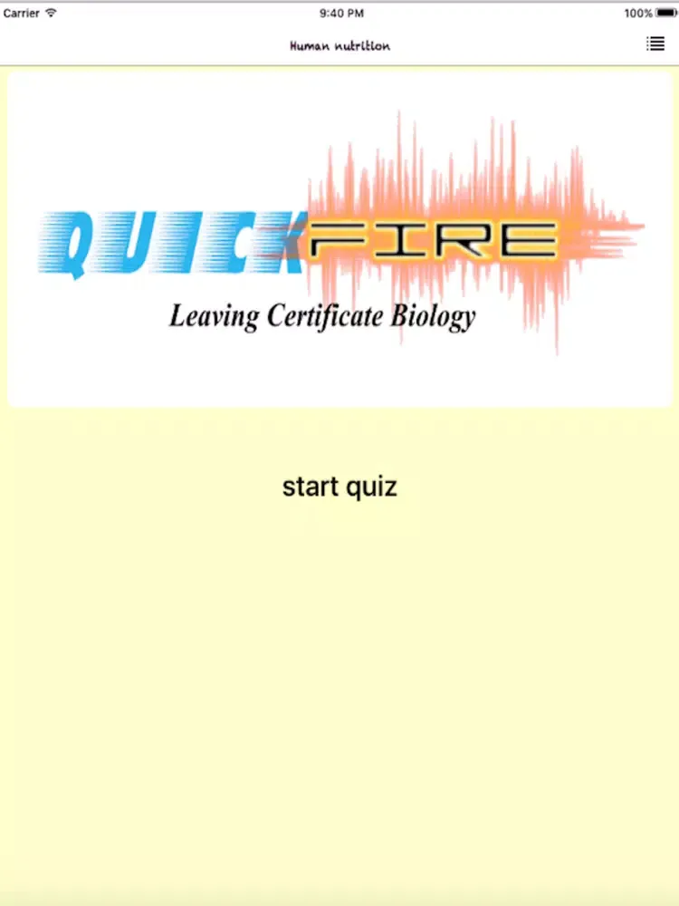 Screenshot di QuickFire Biology Lite iPad 