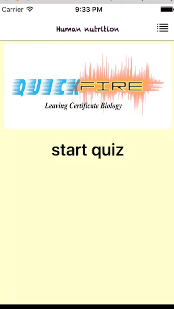 Screenshot di QuickFire Biology Lite