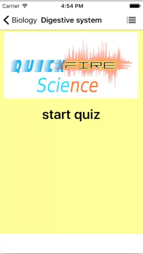 QuickFire Science Ekran Görüntüleri