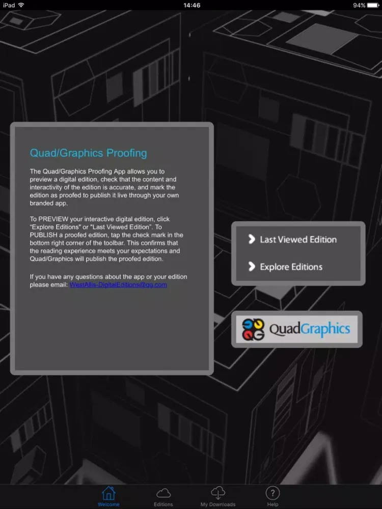 Zrzuty ekranu Quad/Graphics Proofing App iPad 
