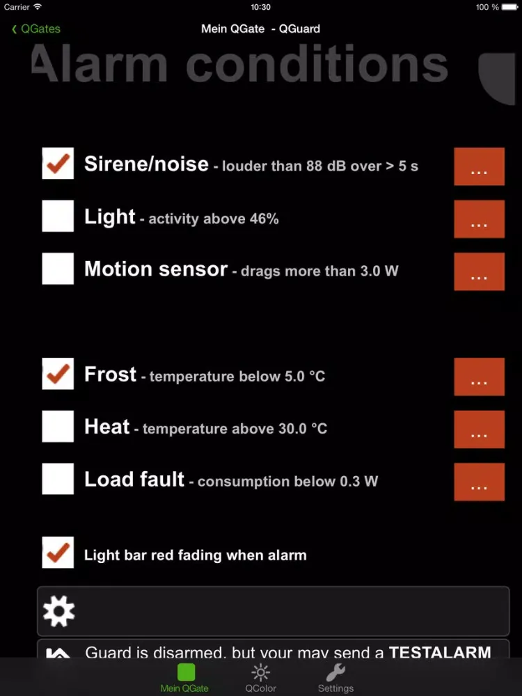 QGuard - Personal Mobile Alarm System iPad  স্ক্রিনশট