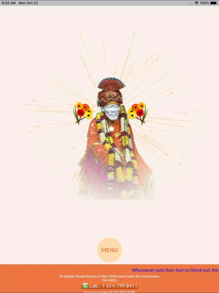 Zrzuty ekranu Sri SaiBaba Temple Columbus iPad 
