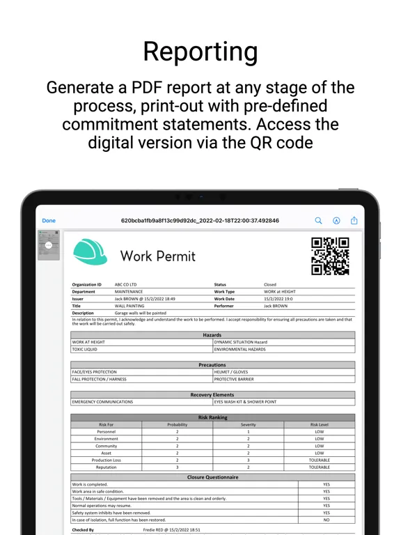 e-Work Permit iPad 應用截圖