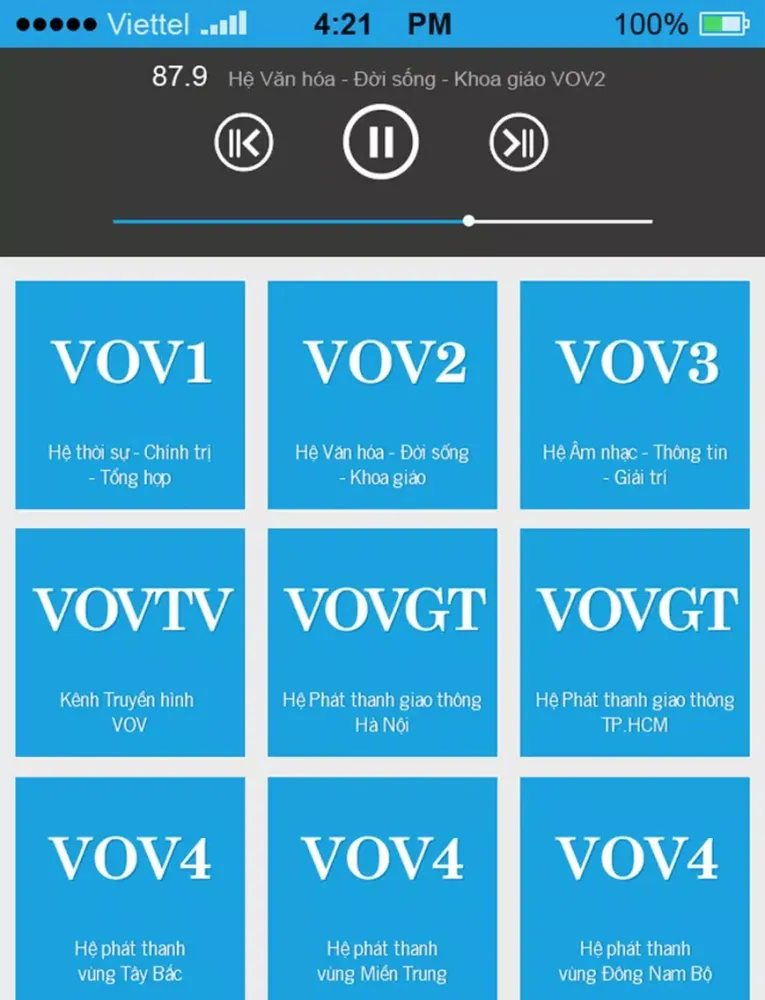 VOV Radio+ iPad  Screenshots
