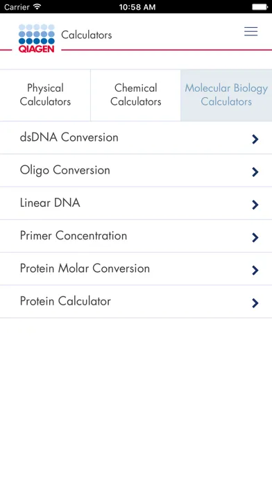 QIAGEN App Screenshots