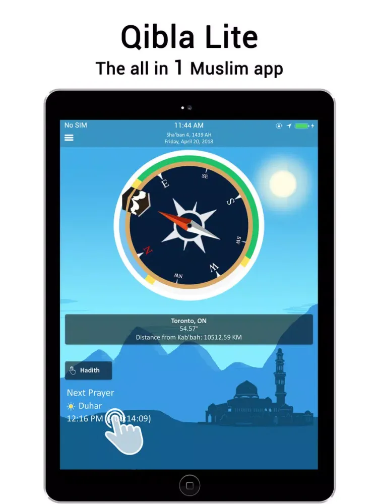Qibla Lite - Qibla Directions iPad  Ekran Görüntüleri