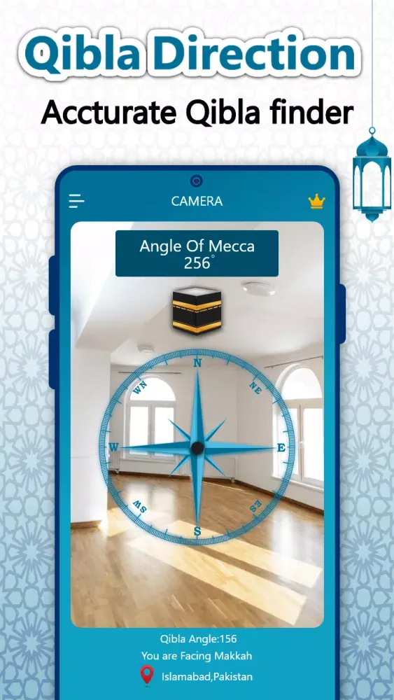 Tangkapan layar Qibla Finder: Qibla Direction