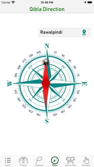 Capturas de tela do Qibla Direction - Prayer times