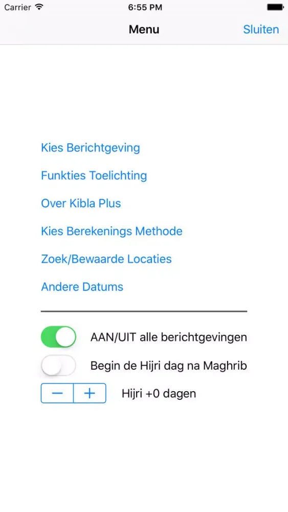 Tangkapan skrin KIBLA PLUS ● MOSLIM GEBEDSTIJDEN ● VOLLEDIG ADHAN ● MEKKA KOMPAS ● MOSKEEEN MET ROUTE