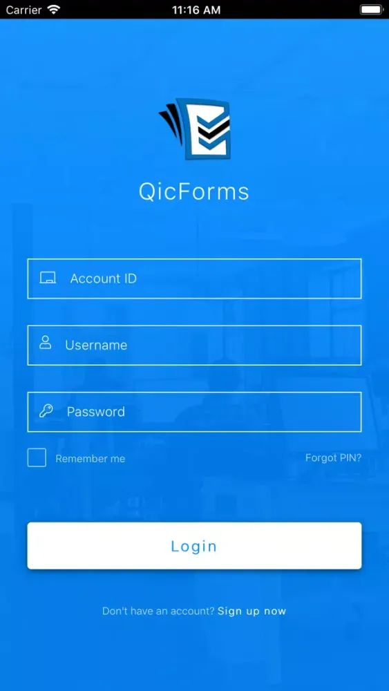 Tangkapan layar QicForms
