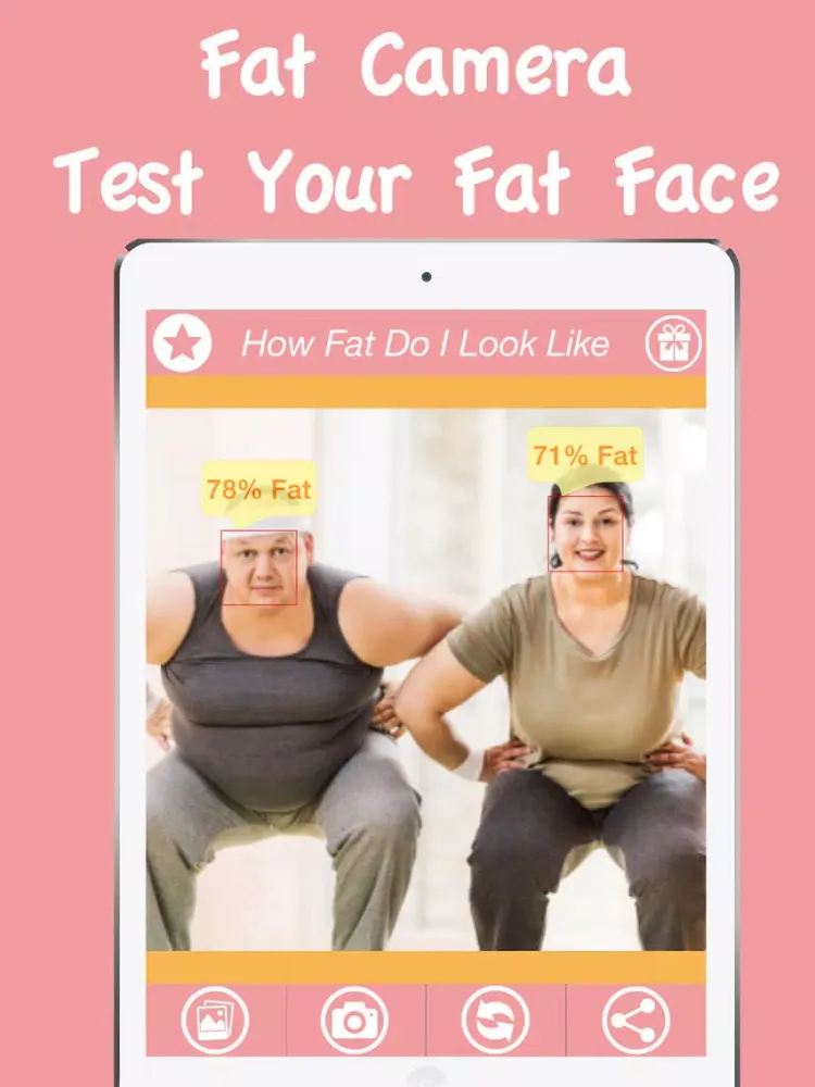 Screenshot di Fat Camera Plus Free App - Guess Fitness On You Challenged Face Photo iPad 
