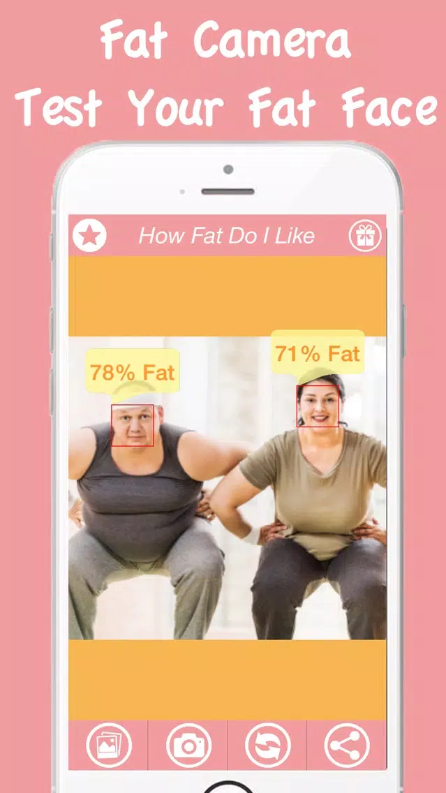 Fat Camera Plus Free App - Guess Fitness On You Challenged Face Photo سکرین شاٹس