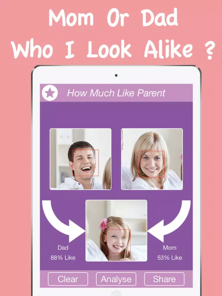 Capturas de pantalla de Dad or Mom - You Kolor Photo Look Up Like Father or Mother Beme Free iPad 