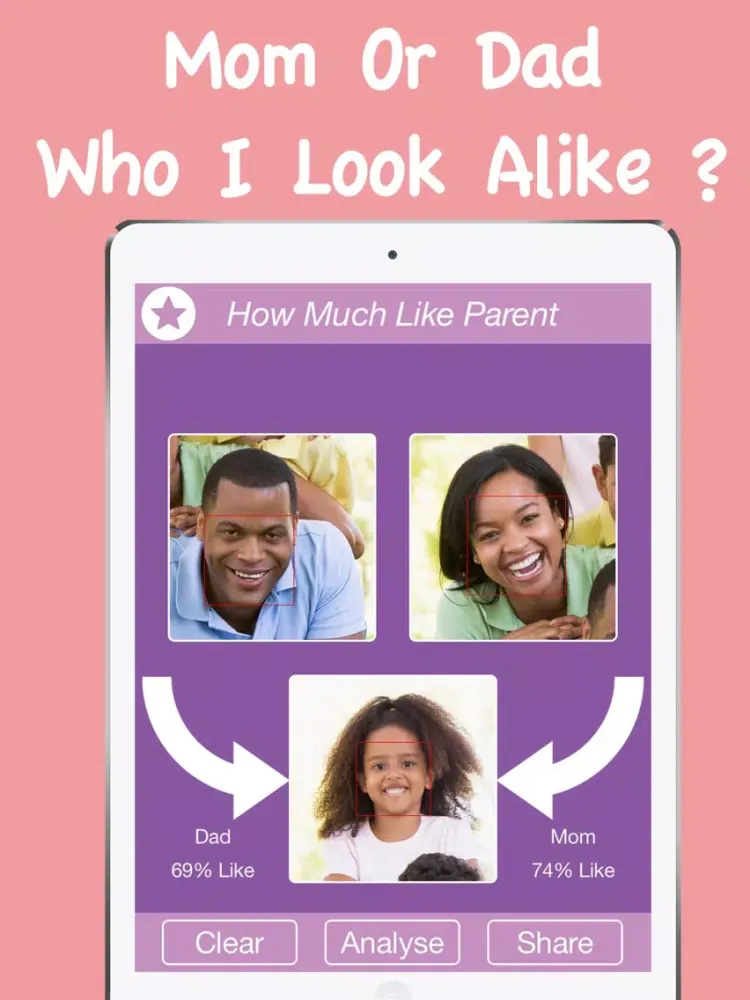 Capturas de pantalla de Dad or Mom - You Kolor Photo Look Up Like Father or Mother Beme Free iPad 