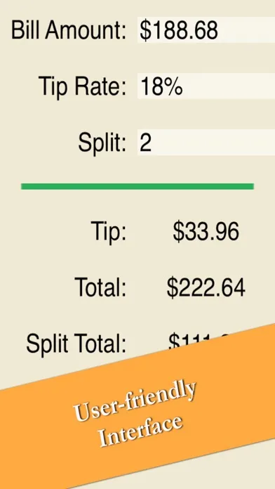 Calculate Tip - Easy Restaurant Gratuity Calculator Free Screenshots