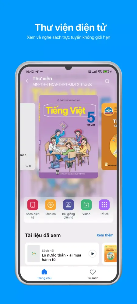 Tangkapan skrin eNetViet Học sinh