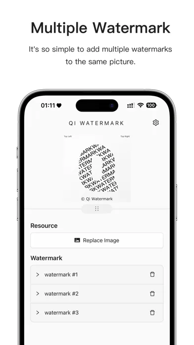Capturas de pantalla de Qi Watermark