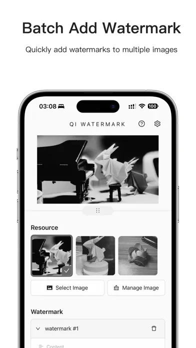 Capturas de pantalla de Qi Watermark