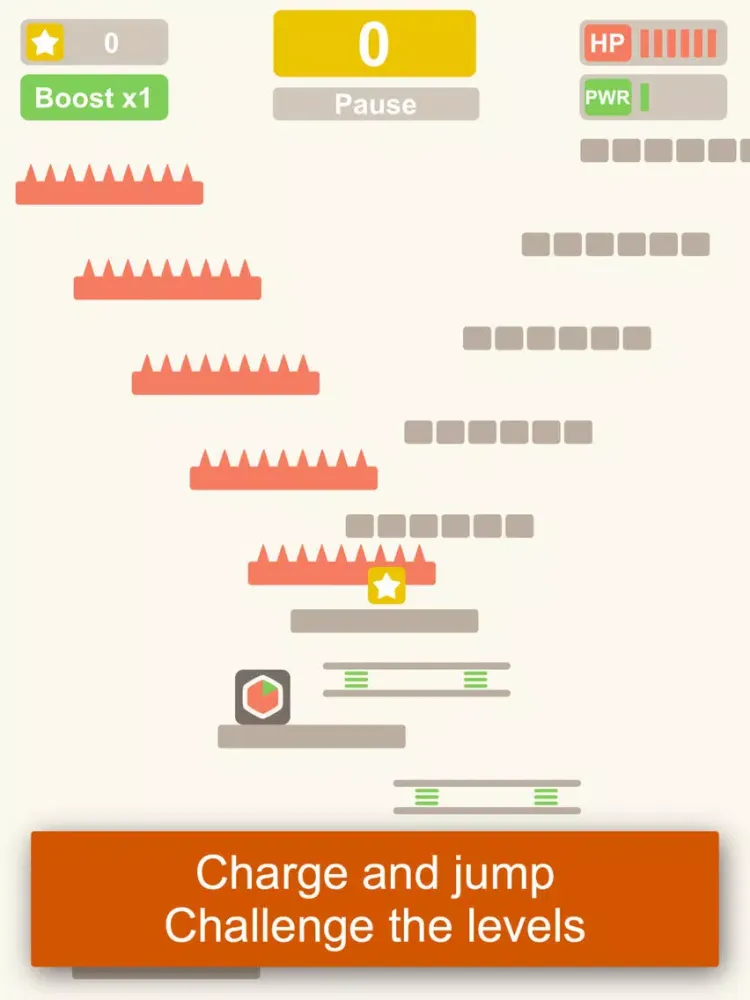 Little Bouncing Box jumps up a 2048 minimalistic adventure world iPad  Screenshots