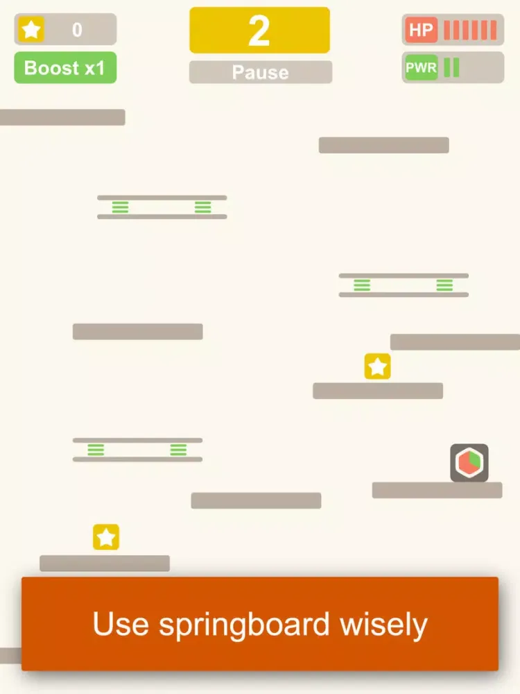 Little Bouncing Box jumps up a 2048 minimalistic adventure world iPad  Screenshots