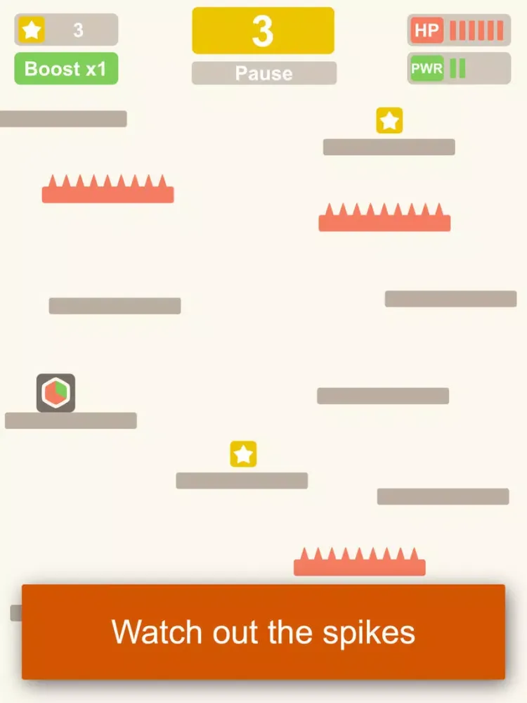 Little Bouncing Box jumps up a 2048 minimalistic adventure world iPad  Screenshots