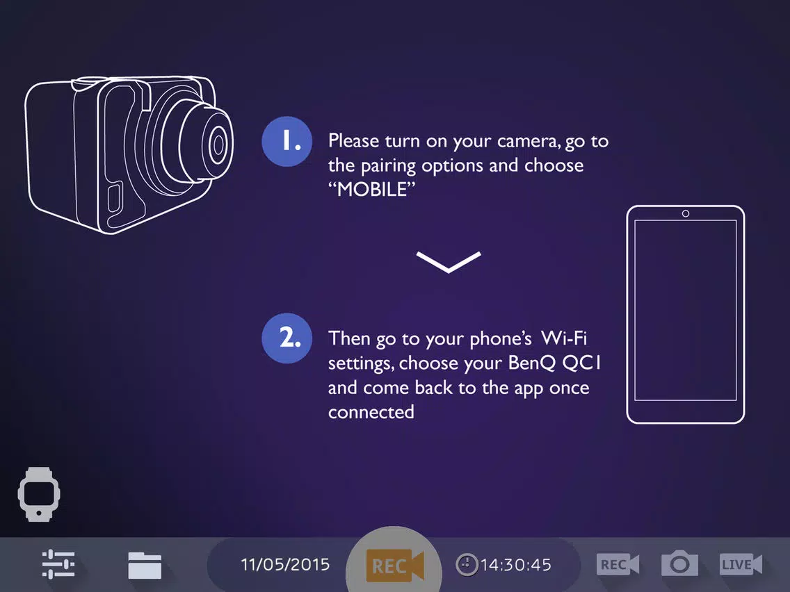 Tangkapan layar BenQ 4G Live Cam iPad 