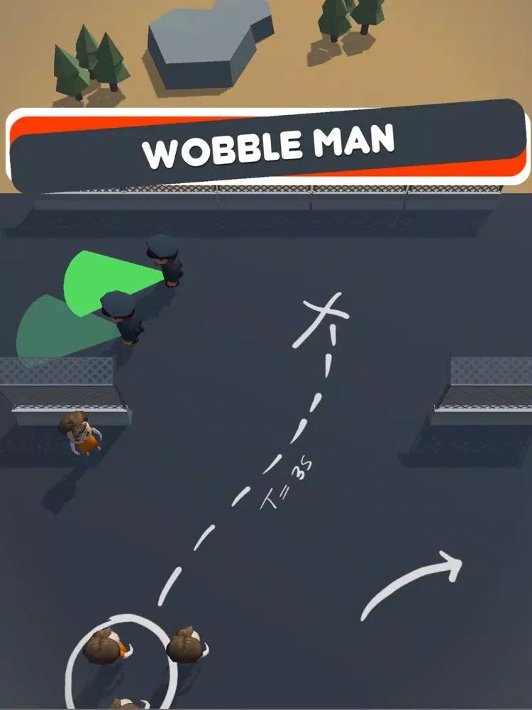 Tangkapan skrin Wobble Man iPad 