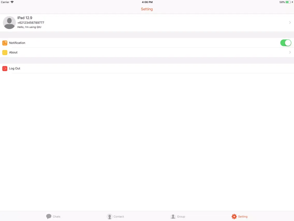 QIU iPad  Screenshots