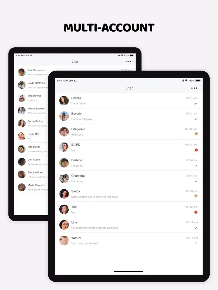 Capturas de pantalla de Dual Web . iPad 
