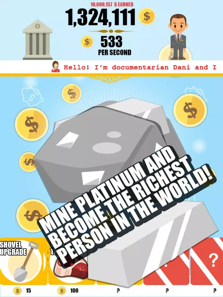Captures d'écran de Platinum Miner: Idle Clicker iPad 