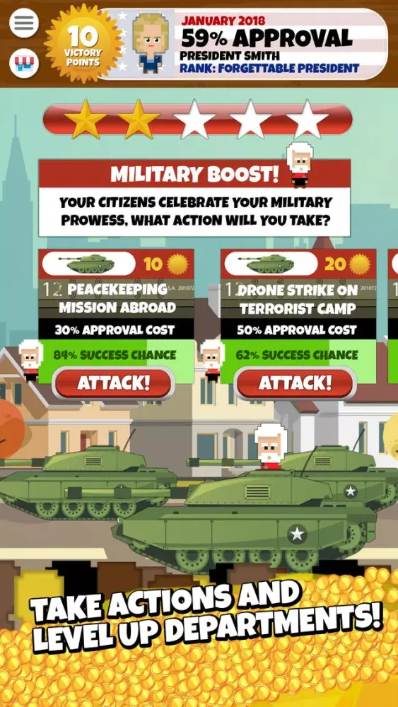 Tangkapan skrin President Simulator Game