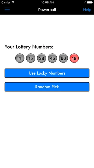 Tangkapan skrin NY Lotto & Powerball