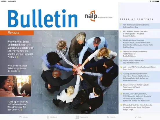 ภาพหน้าจอของ NALP Bulletin iPad 