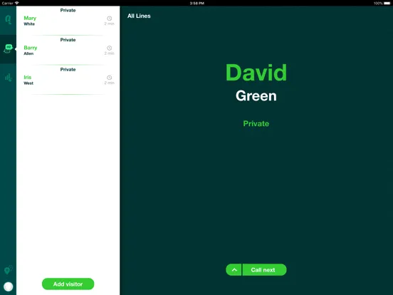 Qminder Dashboard iPad 应用截图