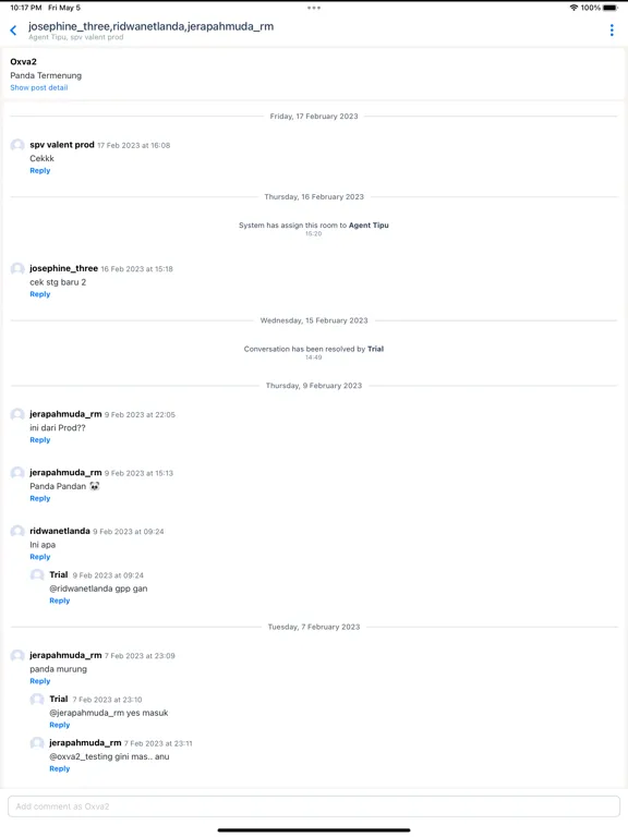 Tangkapan skrin Qontak Chat iPad 