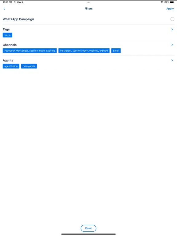 Tangkapan skrin Qontak Chat iPad 